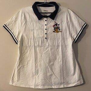 NWOT Plus Size 2 Disney x Torrid Americana Mickey and Friends Foxy Polo